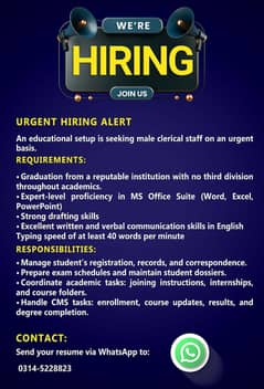 Clerical staff grade 7 to 11