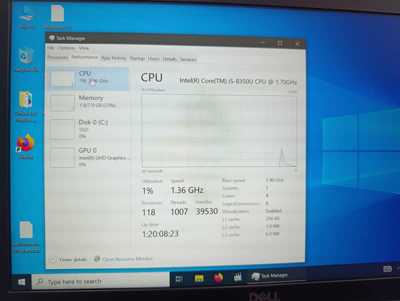 Dell latitude 7490 i5 8th gen with FHD Display  Beand new condition 10