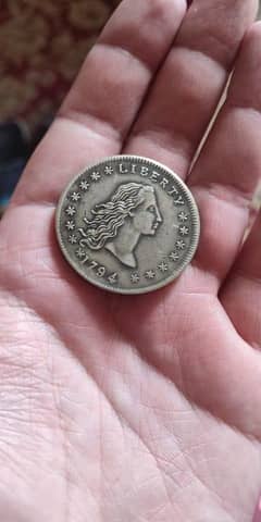 USA flowing hair 1794 silver dollar,  Old Coin,  Rare Coin, COD Avlble
