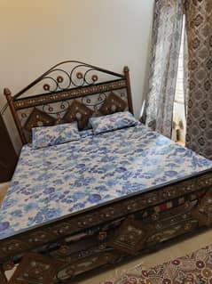 double size iron bed