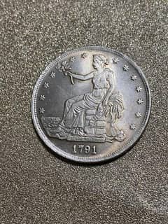 USA 1791 silver trade dollar coin, Old Coin, Rare Coin, COD Available