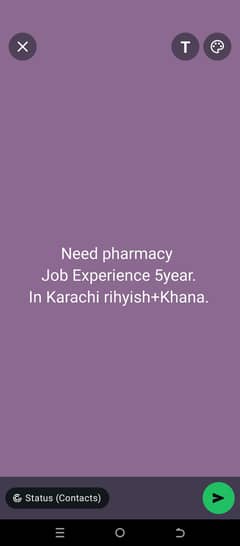 job ki zarorat hai mujhy pharmacy par