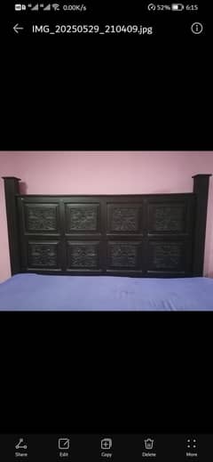 King bed made of pure solid wood. 35k