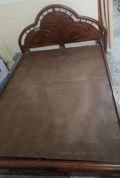 wooden bedframe for sale with free mattress