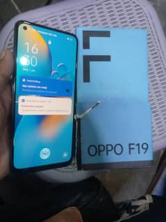 Oppo f19 128GB6GB wi box only condition 10/8.5 LED fingerprint