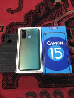 Tecno camon 15 withbox (4/64GB) Dual sim official PTA approved