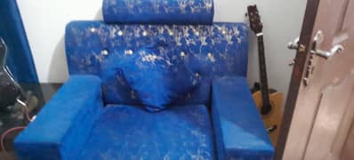 Blue and Golden Sofa set