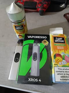 vaporesso xros 4 with drip down flavour