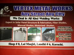 solar panels structure installing (welder)