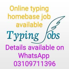 Lahore  hardworking  boys girls need for online typing homebase job