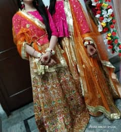 Preloved 3 piece lengha shirt and dupatta