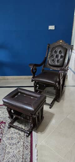 Rocking Chair with Foot Rest