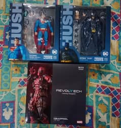 action figures Batman , Superman & Deadpool