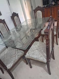 6 chairs dining table