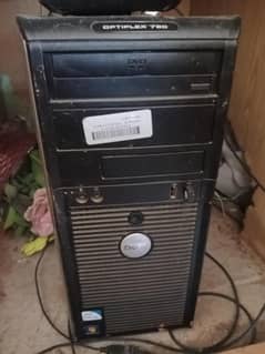 dell optplex 780 core 2 duo 4gb ram 250gb hard jazak Allah