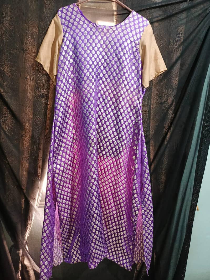 Ladies Net upper with banarsi Inner For party wear 2
