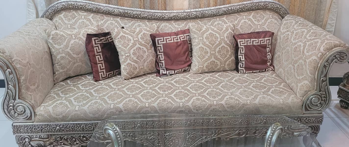Sofa set with 3 Centre Tables/ Sofa Set / 6 Seater sofa / 3+2+1 seater 0