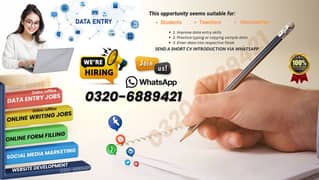 Online Writing Jobs  / Form Filling Online opportunities daily payment