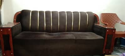 Sofa Set with Wooden Table