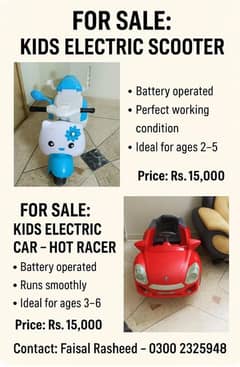 sale  For Sale: Kids Electric Car – Hot Racer