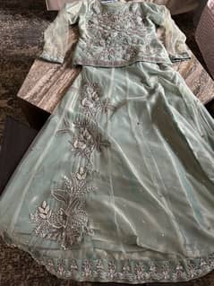 Embroidered shirt and lehenga (negotiable price)