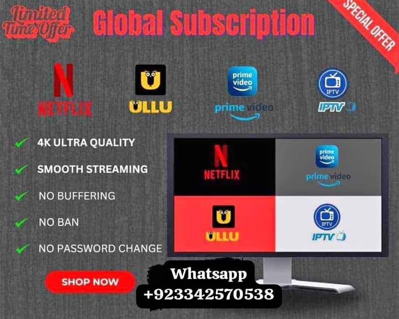 branded 4K IPTV subscription 03342570538 0