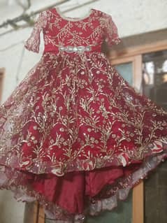 fancy fairytale frock in red color for sale - brand new frock