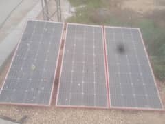 3 solar panels max 170 watt with solar stand 3 plate