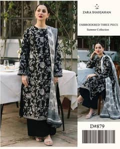 ZARA SHAHJAHAN LAWN  WITH  DIGITAL Diamond DUPATTA