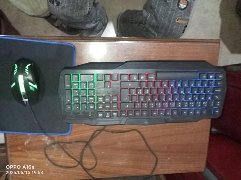 Usb wired rgb mouse keyboard and mouse pad combo 0
