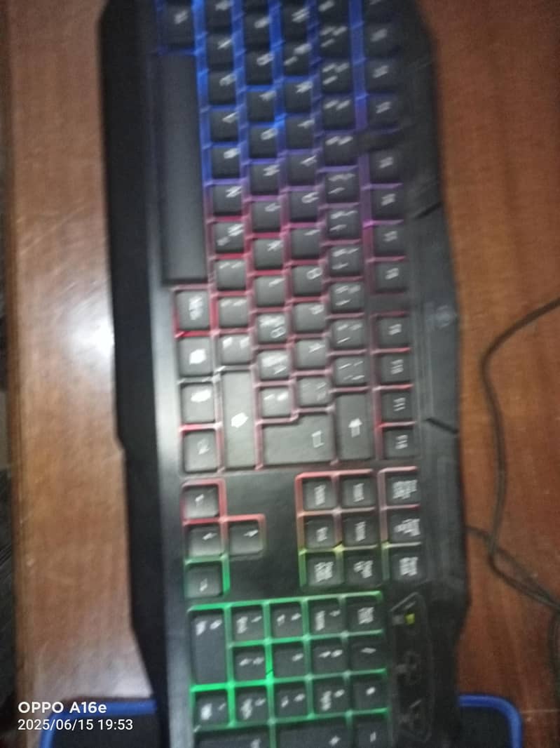 Usb wired rgb mouse keyboard and mouse pad combo 2