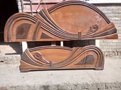 King size wooden bed