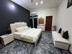 Elegant King Size Bed Set with Puffy & Dressing Table – For Sale