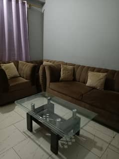 Sofa set with table almost new daba hua nhi hai boht rare use hua hai