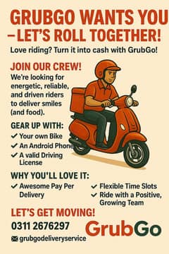 GrubGo Delivery rider job