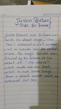 Hand writing/hand written