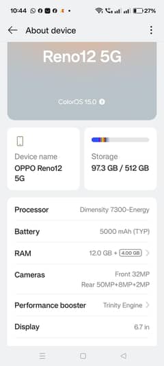 Oppo Reno 12 5G