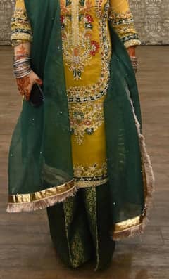 Embriodered Mehndi Dresss