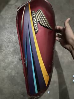 Title: Used Honda CG125 Fuel Tank - Red
