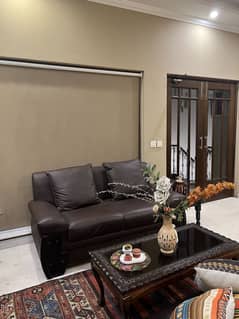 Leather 6 Seat Sofa Set With Cushions