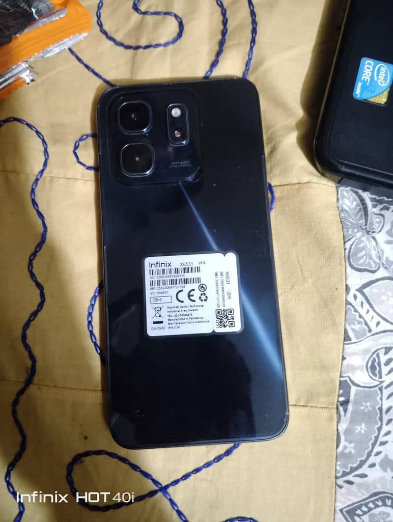 Infinix hot 50i all ok only 1month use 10/10 condition 6/128 with box 0