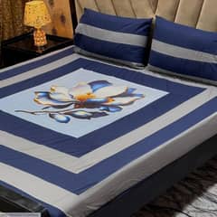 3 PCs cotton sotton patchwork double bedsheet