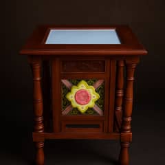 Handcrafted wooden side table