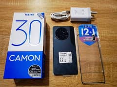 TECNO CAMON 30 12/256,Still 7 months waranty box and charger available