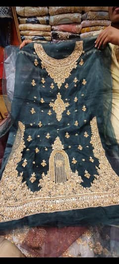 Totally handmade customize heavy Embroidery work kora dabka dress