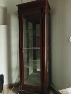 wooden cupboard with mirror