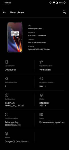 oNe PLuS 6T