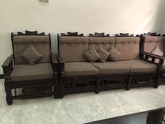5 seater wooden sofa with new Moltyfoam Foam