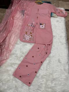 3 pc women's stitched embroidered suit