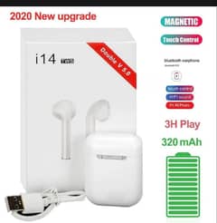 i14 Bluetooth High Quality, Long Battery Ear Buds